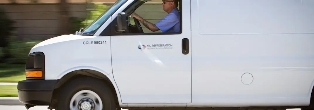 KIC Refrigeration service vehicle serving Banning area